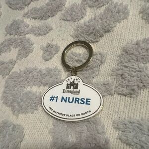 Disney White and Blue #1 Nurse Keychain